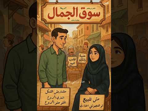 سوق الجمال احمد الأسمر الصورة من تصميمي وفكرتي بالذكاء الاصطناعي زمن جميل شعبي شعبيات