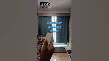 "Smooth. Silent. Smart. Curtain control made easy — with Pecksmart automation. #curtainblinds#home