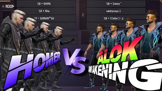 TEAM HOMER VS TEAM ALOK AWAKENING ⚡ Adu Skill! Free Fire Indonesia 🇲🇨