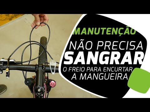 Como encurtar a mangueira do freio hidráulico sem fazer sangria. Pedaleria