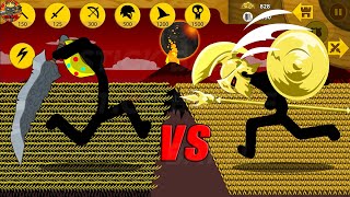 999 FLYING GOLDEN XENOPHON VS 999 RAGE GOLDEN SPEARTON | STICK WAR LEGACY | STICK BATTLE