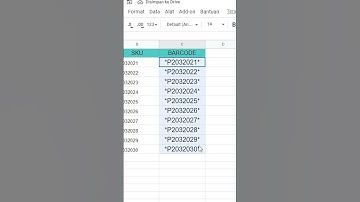 Cara Membuat Barcode di Spreadsheet / Excel