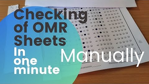 How to Check OMR Answer Sheet in a minute? I Manual Checking of OMR Answer Sheet