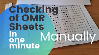How to Check OMR Answer Sheet in a minute I Manual Checking of OMR Answer Sheet