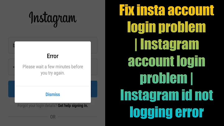 insta account login problem | Instagram account login problem | Instagram id not logging error