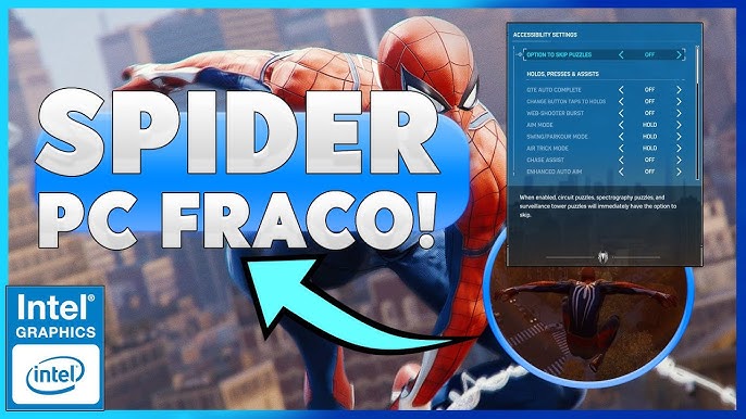 Spider Man Miles Morales PC FRACO 4gb de RAM Intel Celeron Sem Placa de  Vídeo Teste 4gb e 8gb 