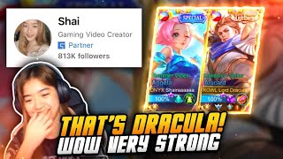Dracula teamed with Famous Girl Streamer.. She Was Very Amazed By My Alucard!? | MLBB