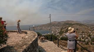 The view from the Lëkurësi Castle Zamek Lekursi 25.07.2023 Sarandë Albania