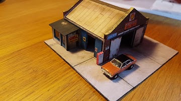 Making an N gauge Scalescenes car garage kit - part 3 of 3