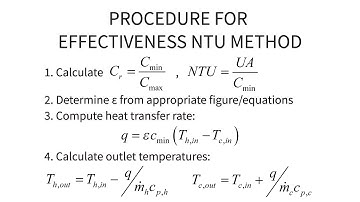 Heat Transfer L33 p2 - Procedures using Effectiveness-NTU Method