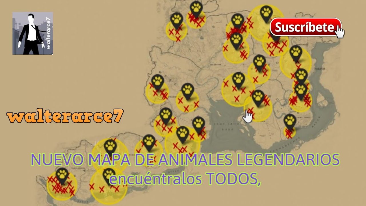 NUEVO MAPA DE ANIMALES LEGENDARIOS encuéntralos TODOS, TODAS LAS