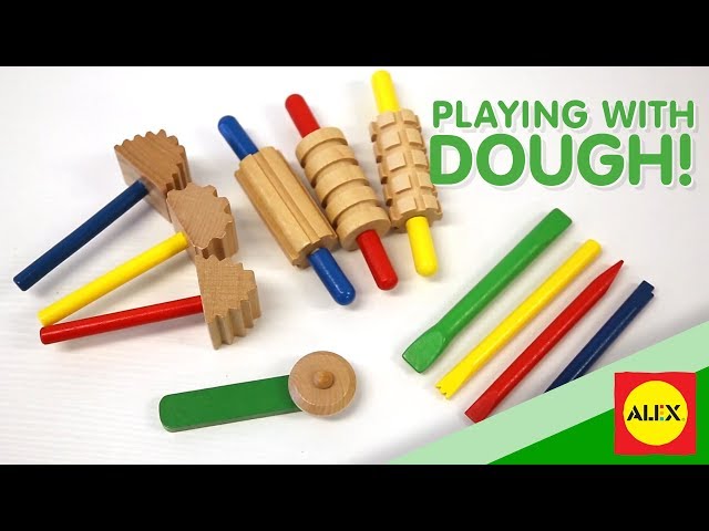 Wooden Play Dough Tools Set