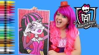 Coloring Draculaura Monster High GIANT Coloring Book Page Crayola Crayons | KiMMi THE CLOWN
