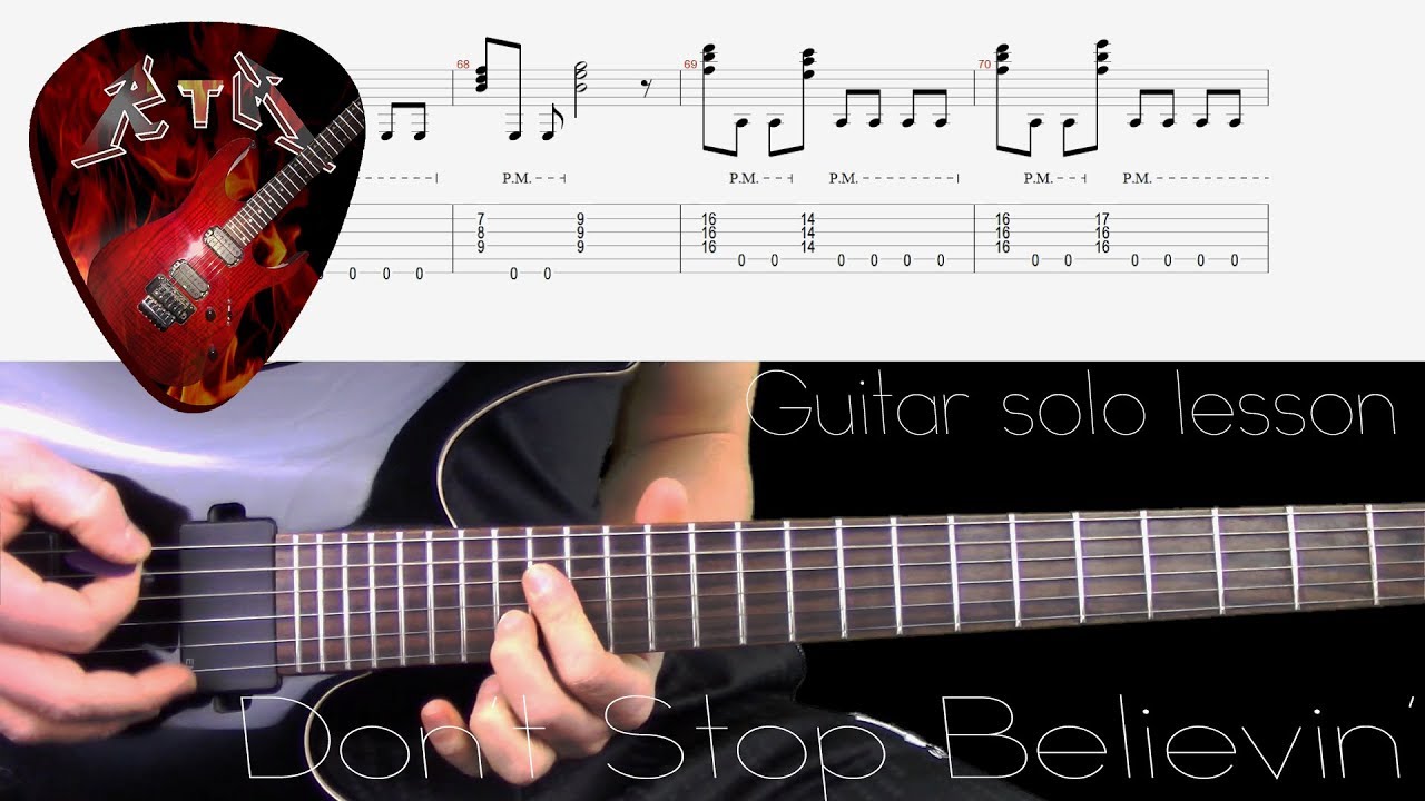 journey don't stop believin guitar tutorial