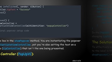 How to Dynamically Change Label Text in a Popover View Controller in Swift