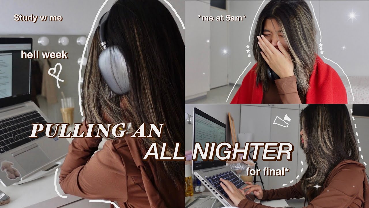 STUDY VLOG📚: Pulling an all nighter on a school night* - YouTube