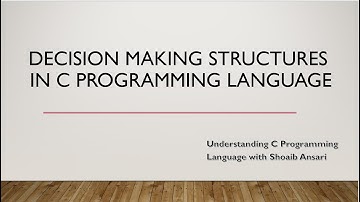 If statement in C | Decision-making structure | C Programming | Intellect Coding | Shoaib Ansari