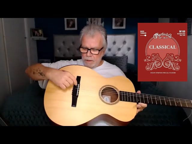 Martin M160 Hard Tension Ball End Classical Guitar Review Taylor Academy 12e-N Nylon YouTube