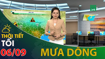 Dự báo thời tiết tối và đêm nay 06/09/2020: Bắc Bộ mưa dông từ đêm nay | VTC14