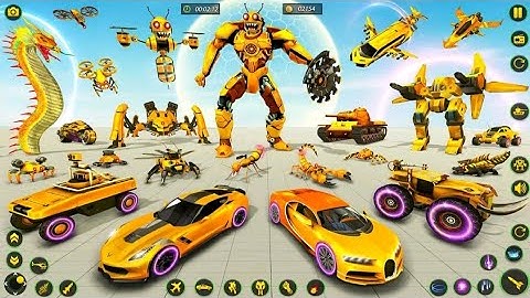 Bee Robot Car Transformation - Robot Car Games 2024 - Android GamePlay