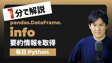 【毎日Python】Pandasでデータフレームの要約情報を取得する方法｜info