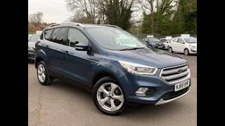 2018 68 plate Ford Kuga 2.0 TDCi Titanium Euro 6 (s/s) 5dr, Blue, 60,784 miles. Price £10,295.00