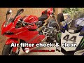 Ducati Panigale - Air filter check & clean (2mins)