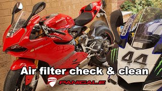 Ducati Panigale - Air filter check &amp; clean (2mins)