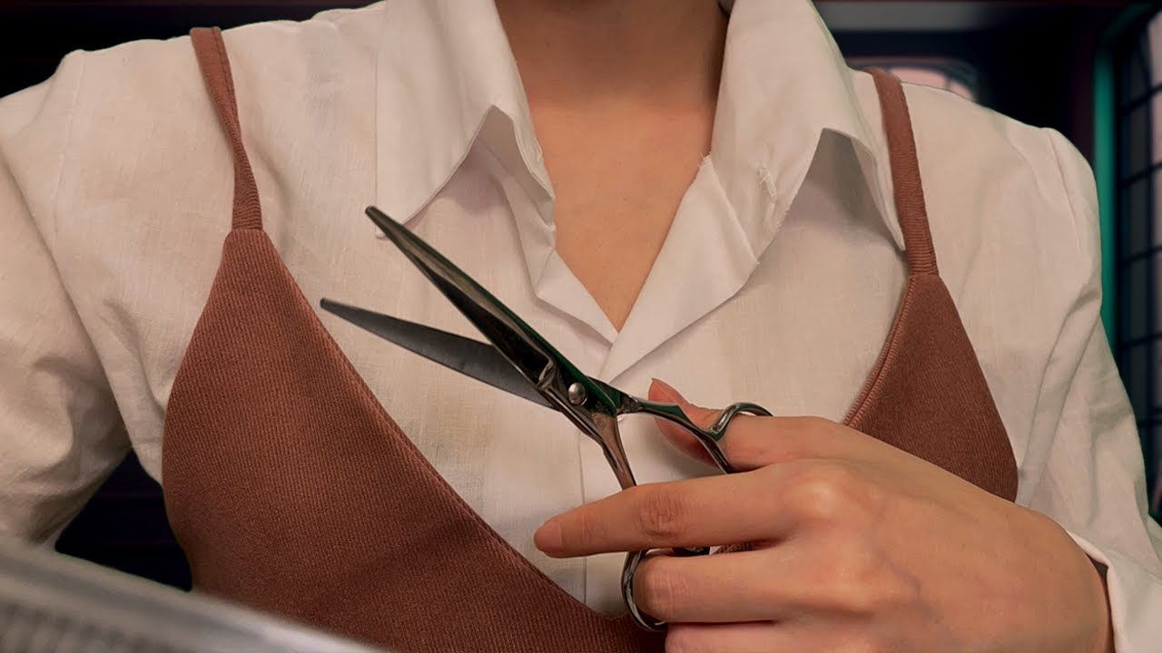 Тихий салон красоты, где снимают жвачку, прикрепленную к голове 🥓 ASMR