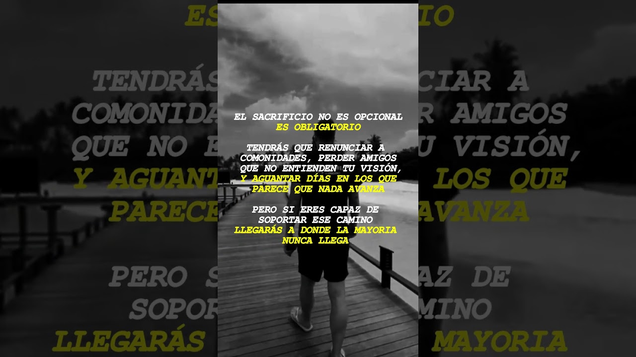 El sacrificio no se elige, se asume.  #mentalidad #disciplina #progreso #exito
