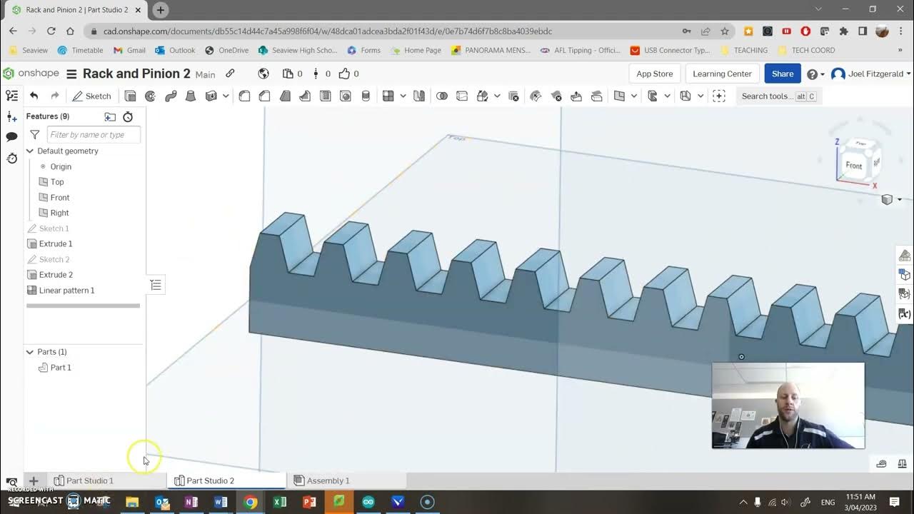 Onshape Tutorial Rack gear YouTube