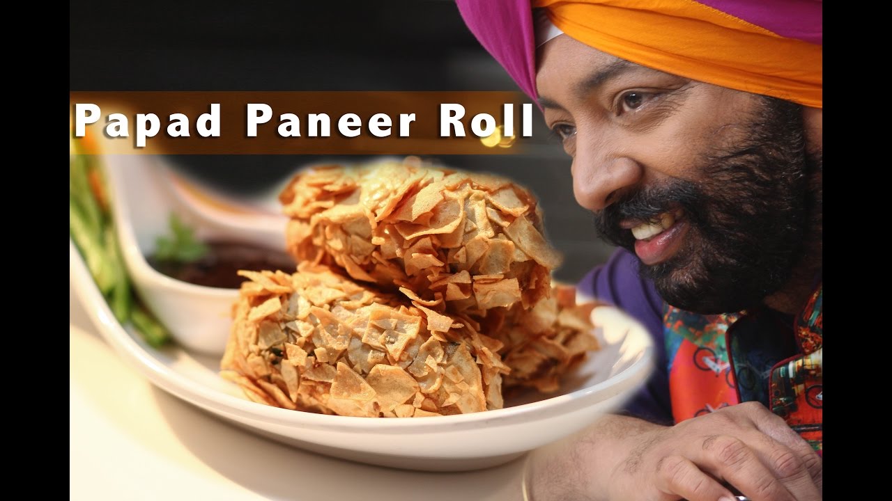 Paneer Papad Roll Recipe In Hindi