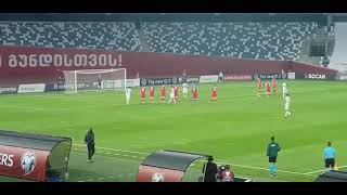 Georgia 1:0 Belarus. Goal Okriashvili (p)