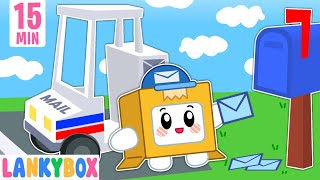 LankyBox Plays Pretend Professions! - Mail Delivery Post Office | LankyBox Channel Kids Cartoon