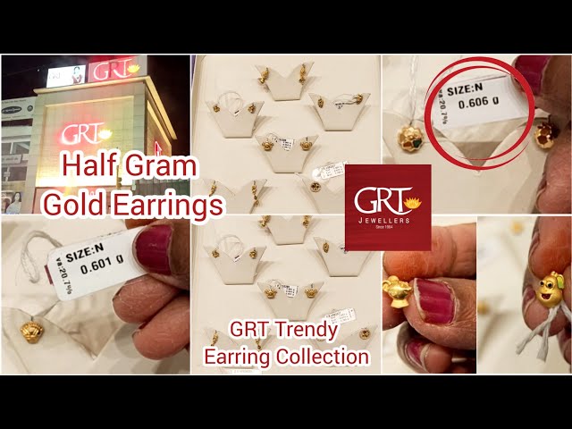 Buy Splendid Paisley Gold Earrings |GRT Jewellers