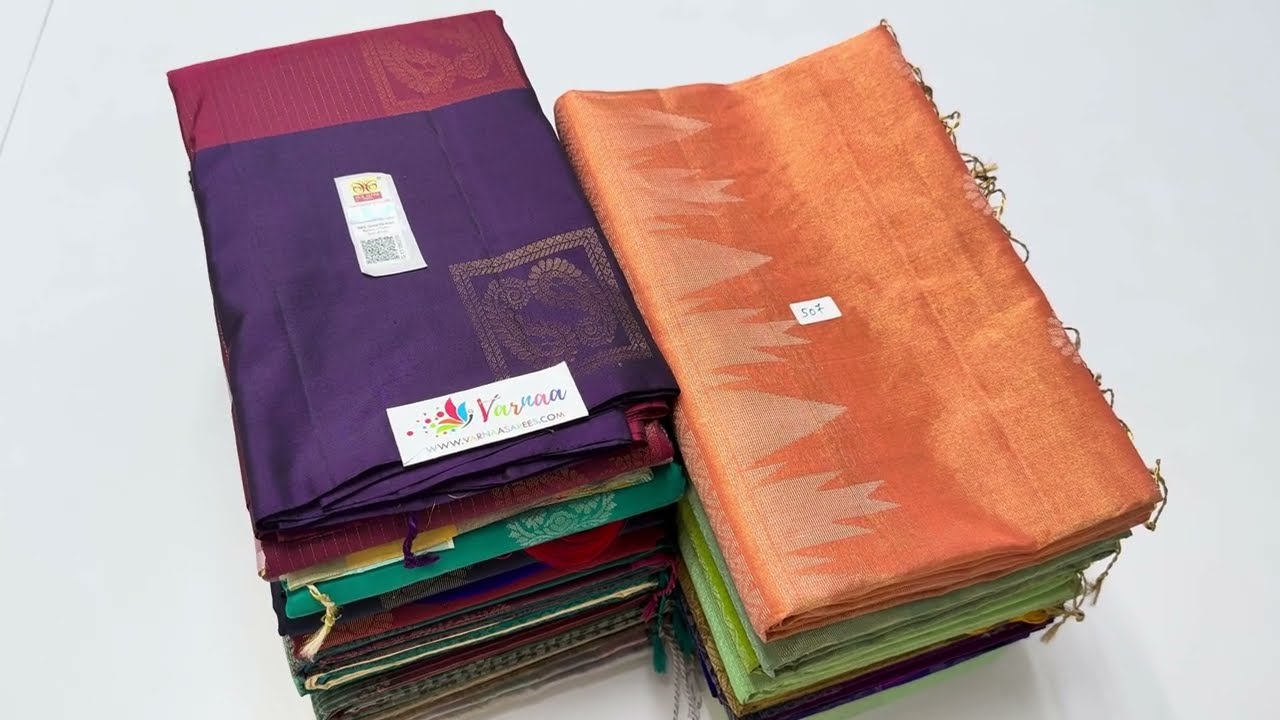 Stock clearance sale | pure silk handloom sarees | free shipping | varnaa sirumugai