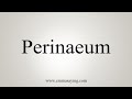 How to say perinaeum