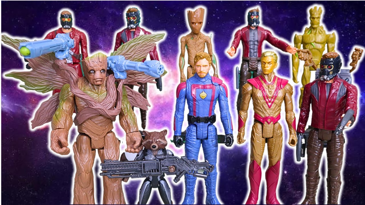 Boneco Star Lord E Groot Guardiões Da Galáxia Marvel Hasbro