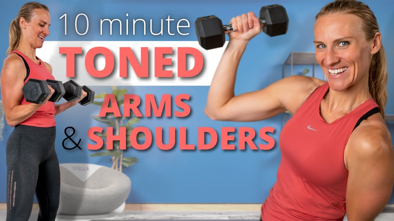 TONED ARMS & SHOULDERS Workout with Dumbbells 