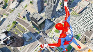 Gta 5 Spiderman Jumping Off Highest Buildings