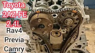 Toyota RAV4 2AZ-FE 2.4L Engine Timing Chain Marks Setting#shorts