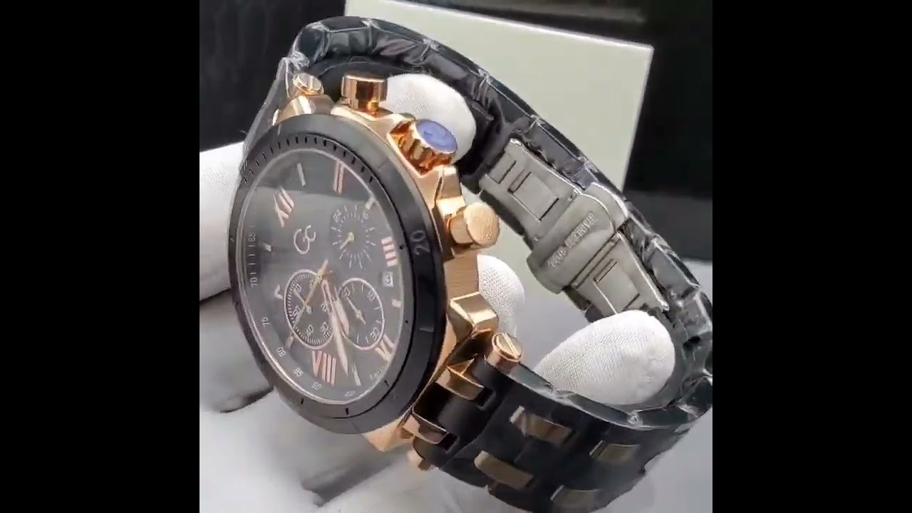 Guess Collection Men's Black Chain Watch