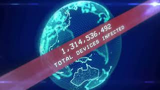 #4K #Global hacking attack Number of #gadgets and computers infected with virus, screenshot 3