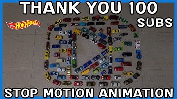 Hot Wheels Stop Motion Animation Video | 100 Subscriber Special Thank You Video