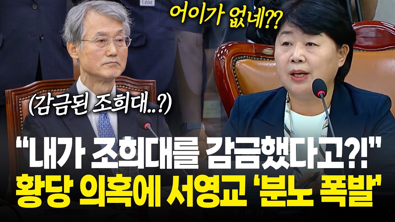 "감금된 조희대..? 내가 그랬다고?", 황당 의혹에 서영교 '발끈' / 2026년 국정감사 법사위