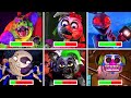 FNAF Security Breach All BOSSES With HEALTHBARS FNAF Security Breach All BOSSES With HEALTHBARS