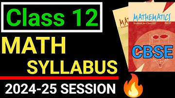 math class 12 syllabus 2024-25 | class 12 math syllabus 2024-25 | cbse class 12 math syllabus
