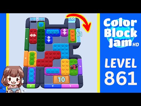 Color Block Jam Level 861 Solution Walkthrough