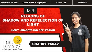 L-4 Regions of Shadow & Reflection | Chap. 6 Light Shadow & Reflection Class 6 | Charry Yadav | TTB