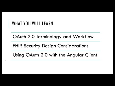 Securing FHIR Applications with OAuth 2.0 (Part 1)